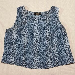 Vintage Mary Kay + AB Apparel Collab | Blue Animal Print